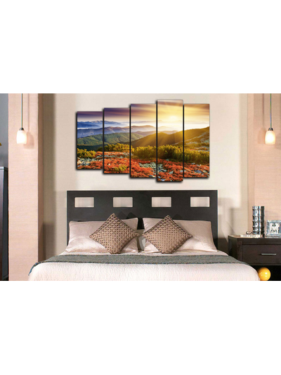 Модульная картина "Горный кустарник"