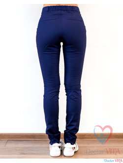 Брюки-скинни DOCLIKE DL215 синие