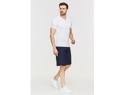 Мужские спортивные шорты   916, черно-синяя средняя клетка