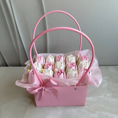 Зефирные тюльпаны в сумочке