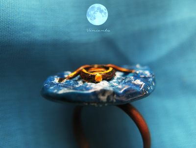 По морю лодочка плыла... Морское кольцо из полимерной глины