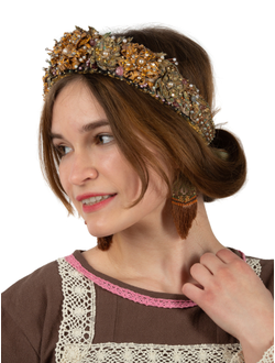 Платье "Осинка" из крапивы - кофе