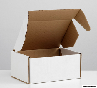 Коробка почтовая белая 22 х 16,5 х 10 см