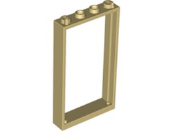 Door, Frame 1 x 4 x 6 with 2 Holes on Top and Bottom, Tan (60596 / 4578110 / 6262949)