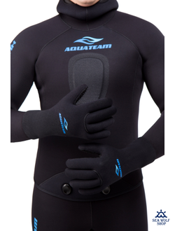 Перчатки неопреновые 7мм AquaTeam Hunter рез.точки р.M