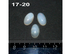Агат натуральный (кабошон) тиман №17-20: комплект - 15*9*5мм