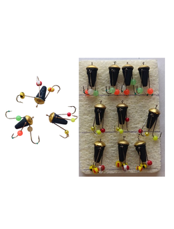 Мормышка свинцовая "ЯрМастер" "Ведьма " с коронкой 6мм (3,8гр) (уп-ка 10 шт.) 3 крючка