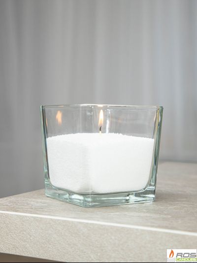 Подсвечник стеклянный "Куб", 10*10см