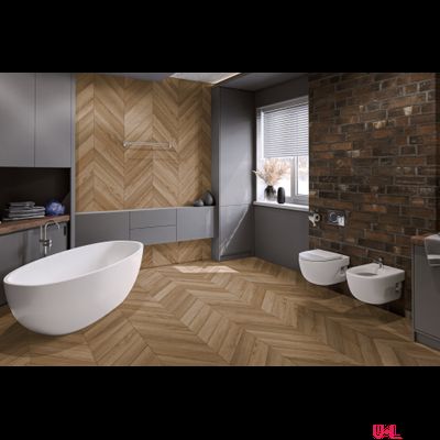 SPC ламинат Damy Floor Chevron Louvre / Лувр DF04-Ch 43 класс толщина 5.0 мм с фаской замковый 1.676 м2