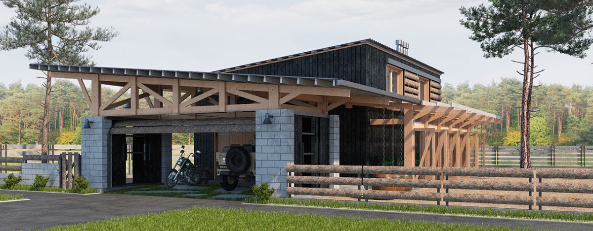 Эскиз "Гараж | виноградник"