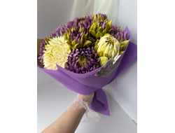 Букет из хризантем из зефира