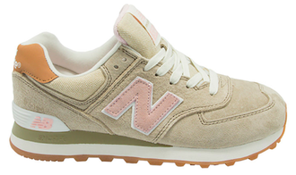 New Balance 574 Бежевые с розовым женские (36-41) Арт. 149MFA