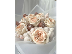 Зимний букет из зефирных цветов