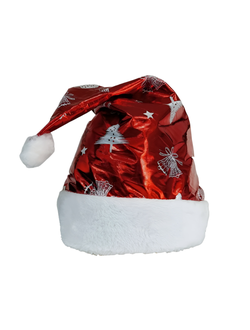 Колпак новогодний #6130-3 цена за 12шт.  цвет: красный