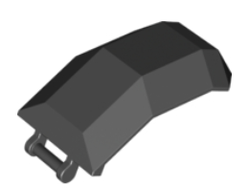 Windscreen 4 x 4 x 4 2/3 with Bar Handle, Black (11289 / 6284236 / 6371739)