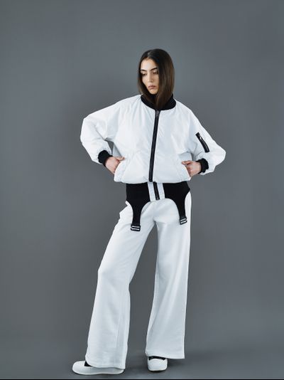 Бомбер Reverse Белый