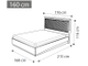 Кровать "rombi" с подъёмным механизмом 160х200 см (Nabuk 11)