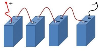 Последовательное подключение аккумуляторов