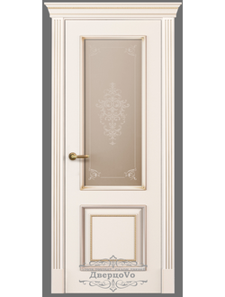 PORTE RICHI (Беларусь). АРБАТ, ЛУЧИАНА (Л32-Б), Ral 9010/ ПАТИНА ЗОЛОТО. СТЕКЛО БРОНЗА с ПЕСКОСТРУЙНОЙ ОБРАБОТКОЙ