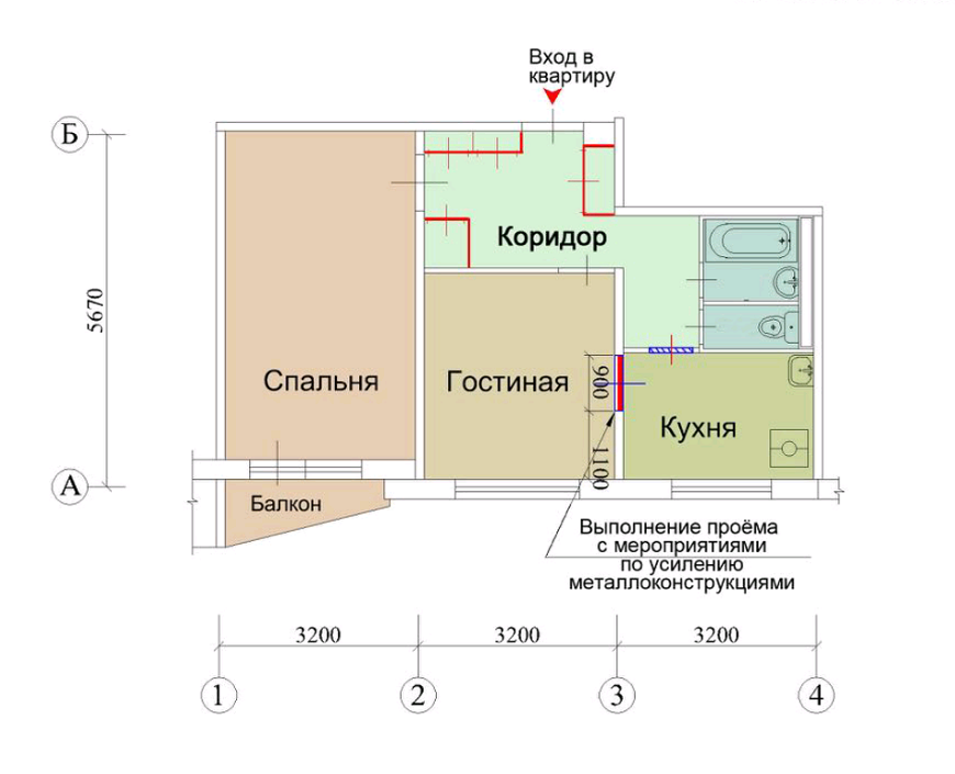 План советской квартиры