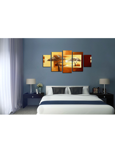 Модульная картина "Солнце и два дерева"