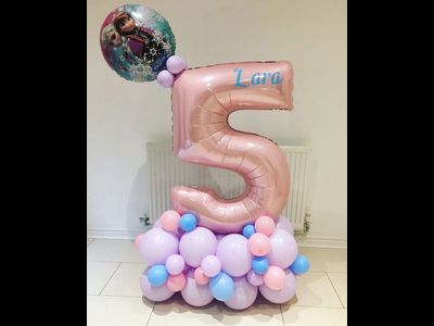 цифра на подставке с надписью и кругом. высота 130-150см