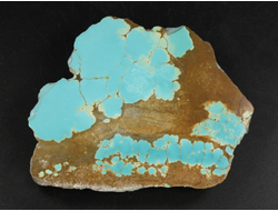 Бирюза в породе, срез полированный с одной стороны, США, Невада (65*50*13 мм, 54 г) №37862