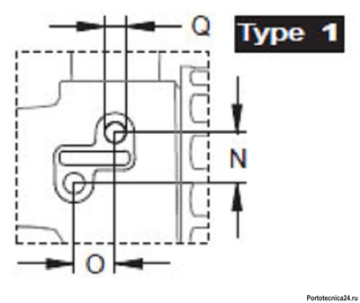 Кран 2х ходовой; тип ручки LL; крепление TYPE 1; вх.-вых.Г1"1/4