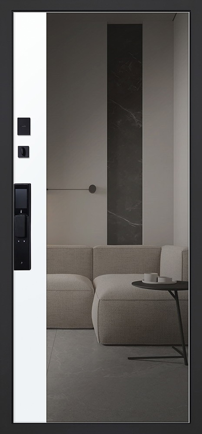 Стальная дверь   Эдинбург с зеркалом (биометрический замок)