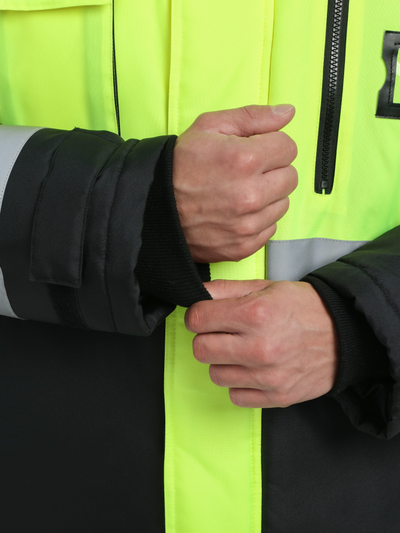 Костюм зимний сигнальный ProfLineSpecialist (тк.Оксфорд PU) брюки, желтый/черный