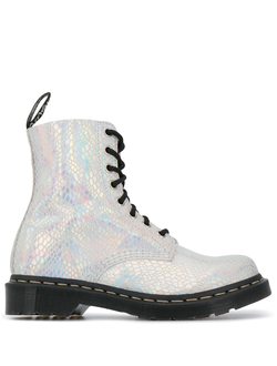 Ботинки Dr. Martens 101 металлик белые