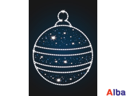 Световое панно Елочный шар - 3 150см