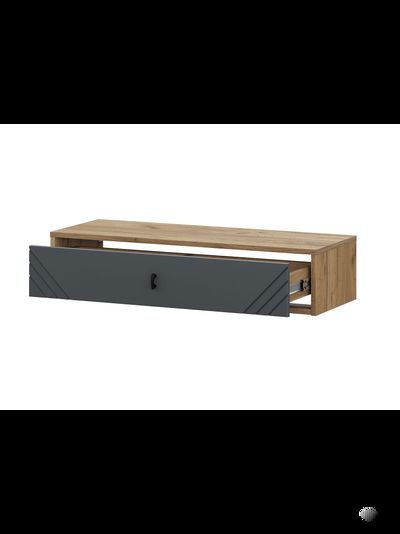 Байкал Стол туалетный навесной Дуб Золотой / Графит