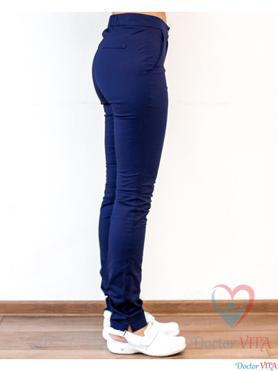 Брюки-скинни DOCLIKE DL215 синие