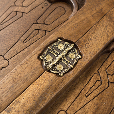 Нарды резные "Орнамент" с цельным рисунком от мастера Карена Халеяна