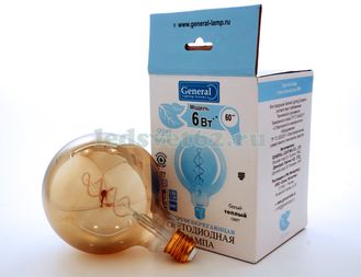 Лампа LED Винтажная 6w E27 General G125DSS 1800K