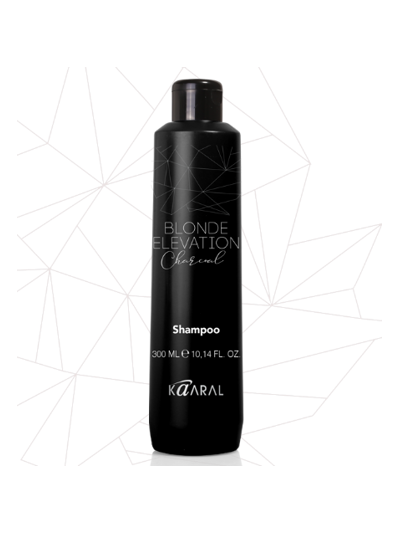 Kaaral BLONDE ELEVATION CHARCOAL SHAMPOO Черный угольный тонирующий шампунь для волос, 300 мл