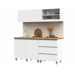 Кухня 1,7 ХЕЛЕН (1700*1900*600мм), Белый/Белый