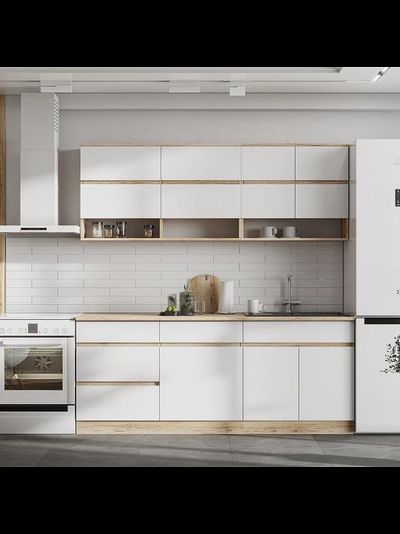 Брауни 2 кухонный гарнитур Дуб Делано/Белый