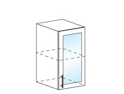 ШВС 400 Шкаф настенный 1-дверный со стеклом