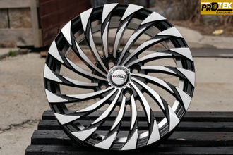 Комплект дисков R15 6,5J ET+35 4*100 RGW 2658 Черный с полированными лучами (T402)