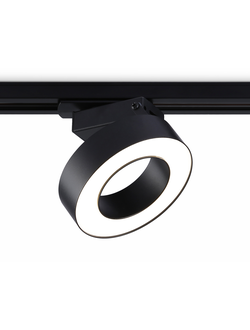 Трековый однофазный светодиодный светильник GL 6868 BK черный LED 15W 4200K D115*80