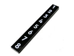 Tile 1 x 8 with White Numbers 1, 2, 3, 4, 5, 6, 7, and 8 Pattern, Black (4162pb247 6329429)