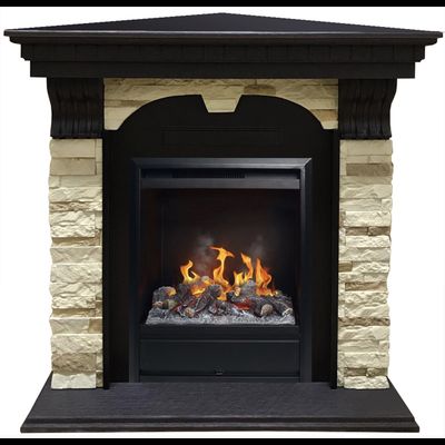 Угловой электрокамин Дублин BL M1 с очагом 3D Olympic