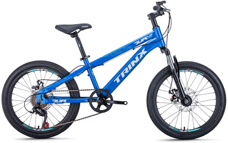 Детский велосипед Trinx JUNIOR 1.0 синий черно-белый, рама 11"