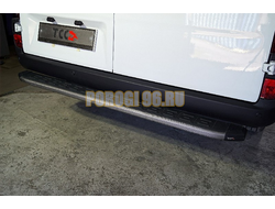 Задняя подножка алюминиевая с пластиковой накладкой (карбон серый) 1720 мм ТСС для Sollers Atlant 2023-