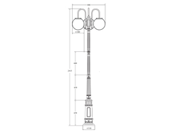 Садово-парковые светильники шар GLOBO L-3-08 (189см)
