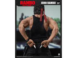 Джон Рэмбо в черном (Сильвестр Сталлоне)  - Коллекционная ФИГУРКА 1/6 scale John Rambo 2.0 (3Z03280W0) - Threezero