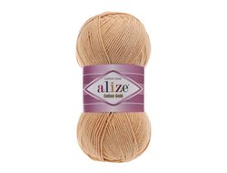 Пряжа Cotton Gold Alize (Ализе Коттон голд) Состав: 55% хлопок и 45% акрил Вес: 100 гр Метраж: 330 м. цвет Песочный  446