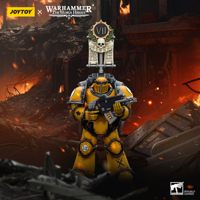 Знаменосец Имперских Кулаков (Warhammer Horus Heresy) - КОЛЛЕКЦИОННАЯ ФИГУРКА 1/18 Imperial Fists Legionary with Legion Vexilla (JT9053) - JOYTOY